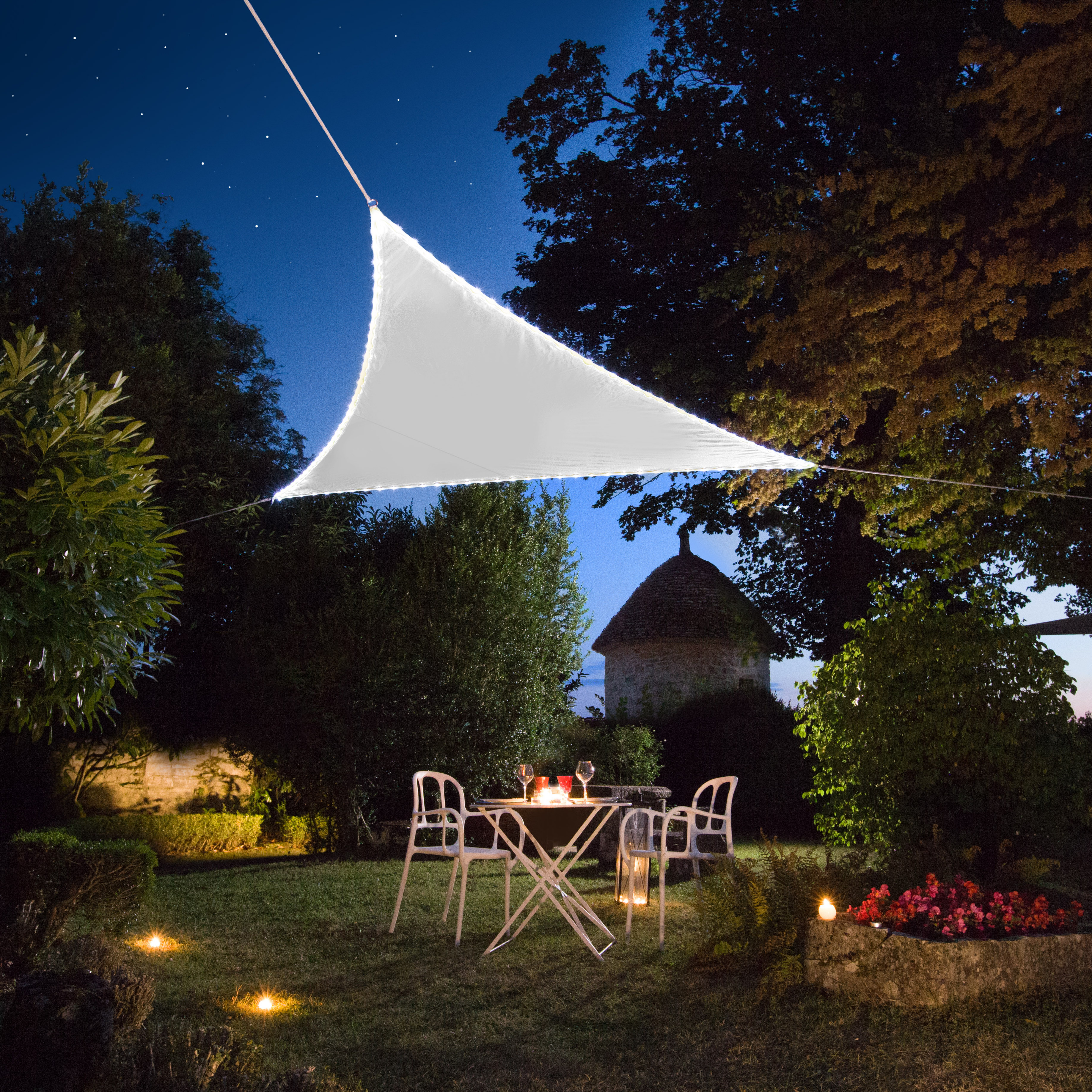 Voile d'ombrage Leds